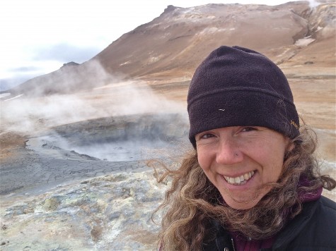 Sarah at the Hverir geothermal field in northern Iceland