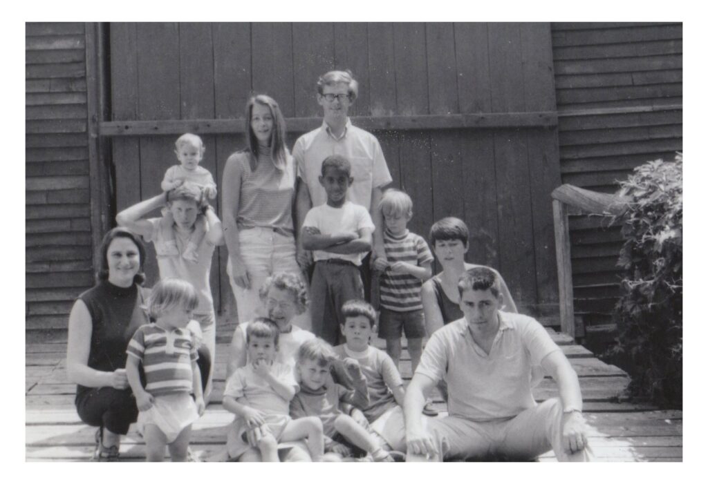 Family photo taken in front of the barn at Edgehill, circa 1960s 